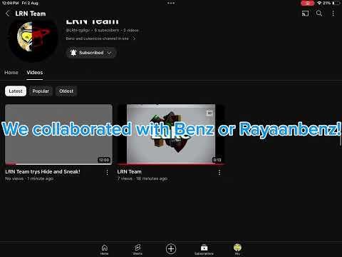 We made a channel with @RAYAANBENZ3821 to make a new channel called LRN team subscribe!
