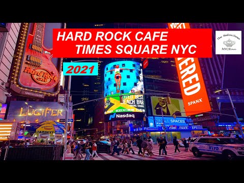 WALKING AROUND TIMES SQUARE ON SATURDAY NIGHT | HARD ROCK CAFE TIMES SQUARE