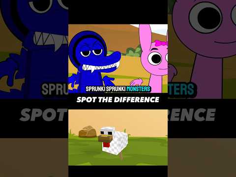 SPOT THE DIFFERENCE: Sprunki Monsters Theme Song and Minecraft Lava Chicken Song 🎶