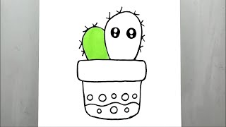 How to Draw a Cactus | Easy Cactus Drawing Tutorial | Draw a Cactus | Simple Techniques"
