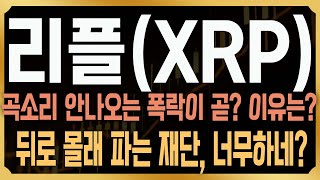 [리플 XRP 코인전망] 비트코인의 하방압력, 결국 알트코인은 정말 큰일난다? 거기에 뒤로 몰래 물량 파는 리플랩스? #코인사부 #코사부 #XRP