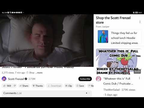 being scotts 1k like on his latest music video (postcards)