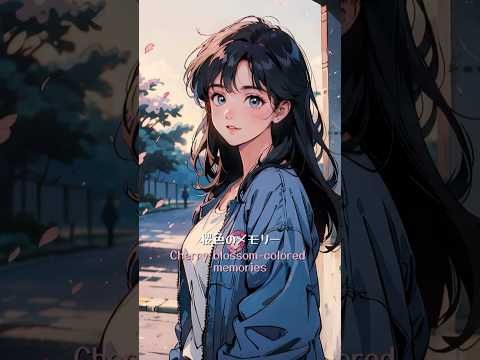 桜色のメモリー ( Cherry Blossom Memories ) lyrics video #japan #nostalgia #花見 #桜 #insane #jpop #美少女 #美女