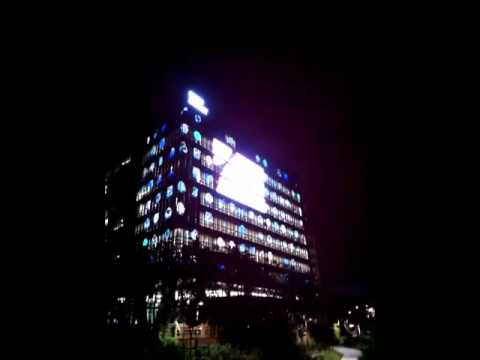 LED Display make a building ART.