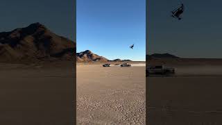 Ford Lightning drag racing at King of the Hammers! 🤯 #kingofthehammers #fordlightning #fordraptor