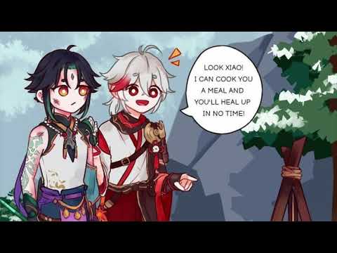 Adventures in Dragonspine [Genshin Impact] Kazuha and Xiao Comic Dub