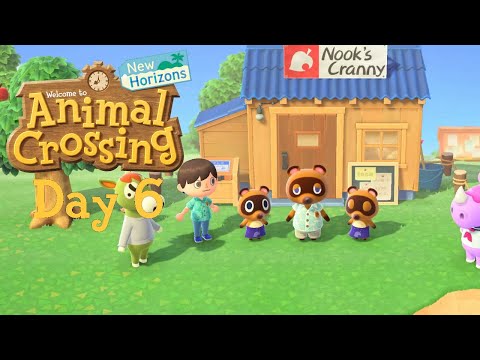 Animal Crossing New Horizons | Day 6 Nook's Cranny Opens, Saharah Visits