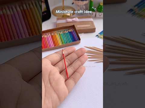 Miniature color pencils 😍✨#shorts #art #diy #muktaartandcraft #youtubeshortsviral