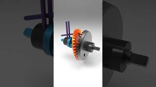 Transmission with Bevel Gear Drive 2 #tecnology #engineering #mechanical #design #3dcad #mechanism