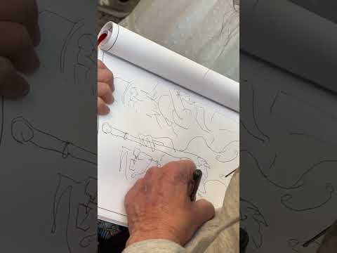 Artist drawing during #jam Grateful Dead 5/11/25 Matt Hartle Gold CalTucky Band #gratefuldead #art