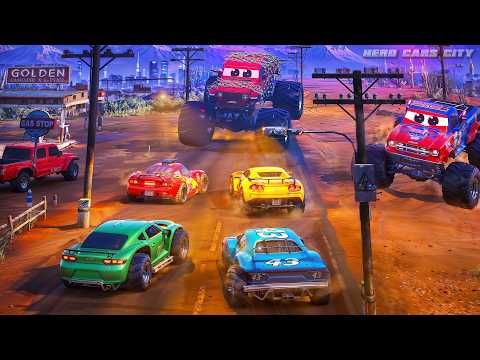 Sports Cars vs Monster Trucks Battle for Victory | Night Racing Challenge | Epic Racing Showdown!