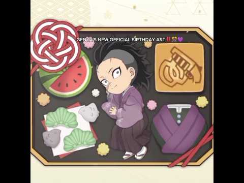 HAPPY BIRTHDAY GENYA [HAPPY] ‼️💜 #demonslayer #anime #genya #genyashinazugawa #kimetsunoyabai #kny