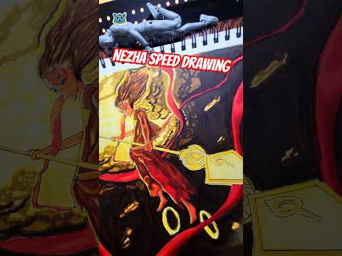 Drawing NeZha with Alcohol Markers #nezha2 #art #speeddrawing