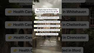 Visa Sponsorship Jobs in the UK in 2024 | work visa for UK in 2024