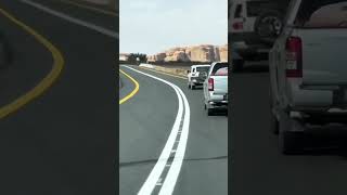 Nice road trip view 🥰#trending #explore #scenery #sauditravel #naturelovers #youtubeshorts