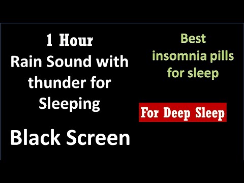 1 hour Rain Sounds for Sleeping + BLACK SCREEN - Sleep FAST with Heavy Rain by