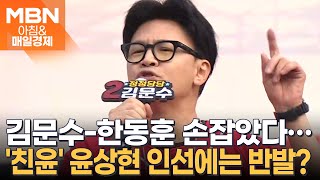 김문수-한동훈, 손잡고 첫 합동 유세…친한계, '친윤' 윤상현 인선에 반발 [아침&매일경제]