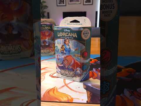 Unboxing the Disney Lorcana Archazia's Island Ruby Sapphire single player deck!