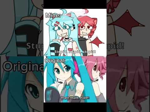 triple baka mine vs original// #tweening #vocaloid #animation #fyp