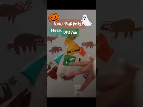 My first ever Halloween puppet🎃👻{ #dragonpuppets #paperdragon #halloween #roadto3k #fyp }