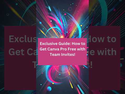 Exclusive Guide: How to Get Canva Pro Free with Team Invites! #ytshorts #youtubeshort #shorts