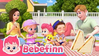 Picnic Song 🥪🧺 | Song for Kids | Bebefinn Sing Along2 | Nursery Rhymes
