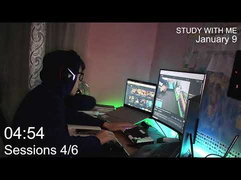 🔴LIVE | 6-HOURS study with me📚fire sounds & pomodoro timer 50 & 10 |day 1/100 #studywithme