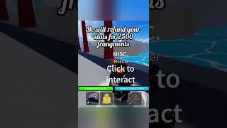 This is how you can refund your stats in blox fruits