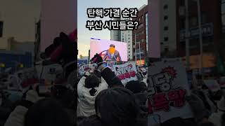 "국민이 승리했다!" 탄핵 가결 순간 부산 집회 #shorts