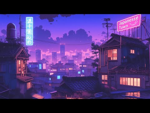 Nostalgic Lofi Hip Hop Beats 🏣 1980s & 90s Retro Vibes & Japanese Town Ambience 🌆 Lofi Rain Playlist