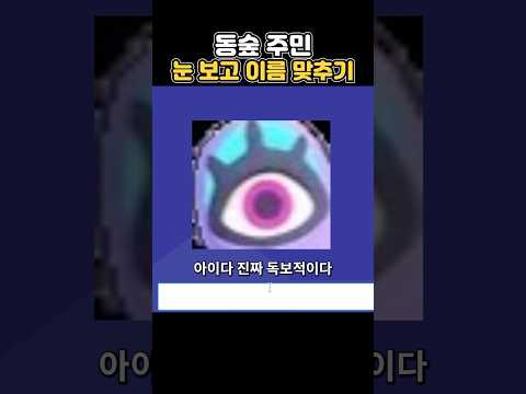 고인물만 가능하다는 동숲 주민 눈만보고 이름 맞추기!