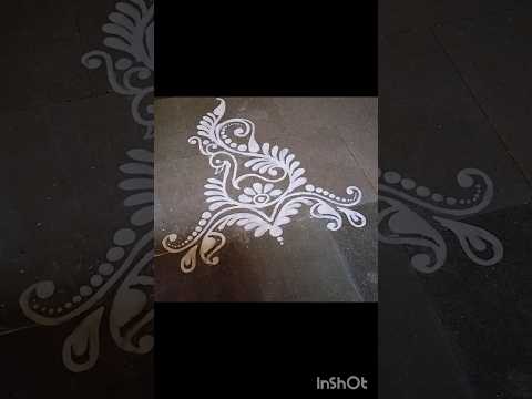 Peacock alpona design/attractive alpona design #festivealpona #alpona #alponadesignidea