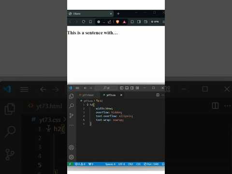 How To Add Ellipsis To A Sentence In CSS!