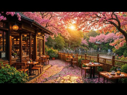 Sakura Morning Café Jazz ☕ Relaxing Jazz Music & Sweet Bossa Nova to Start Peaceful Day