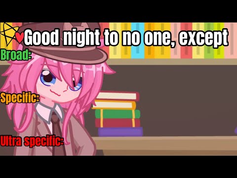 Good night to no one, except: //