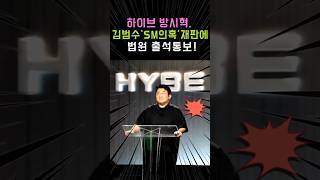 Hive Bang Si-hyuk, Kim Bum-soo's trial, witness attendance notification!! #BTS #Hive #Kpop #Shorts