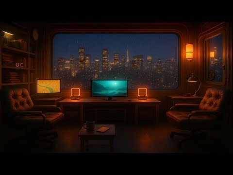 Cyberpunk Study Workspace | Dark Neon Ambience for Coding & Study