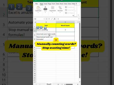 Stop Counting Words Manually | Use THIS Excel Formula Instead! 🔥 #excelshorts #excel