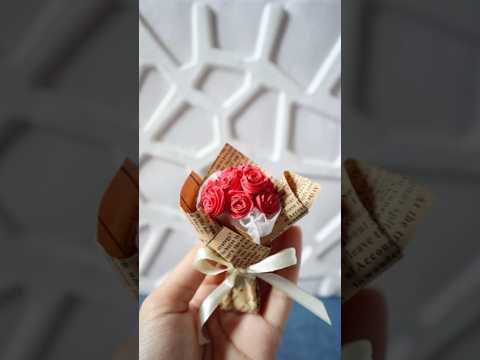 “Origami Mini Rose Bouquet”Perfect handmade gift for couples 一分钟学会迷你玫瑰花束折纸，简单又浪漫的小礼物