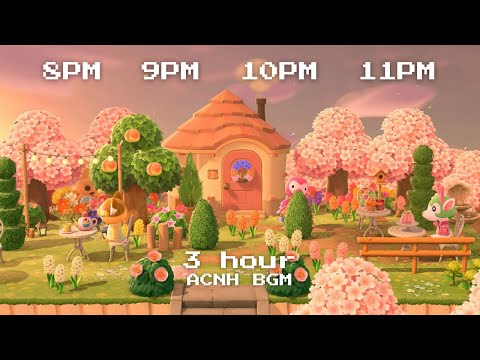 🌸 relaxing spring in animal crossing | cherry blossom & garden tea party 🍵| ACNH BGM 🎧 3hour