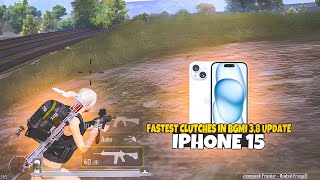 "Fastest Clutches in BGMI 3.8 Update! ⚡🔥 | iPhone 15"