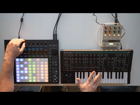 Dark jam with Ableton Push 3, PWM Malevolent, and Hologram Chroma Console