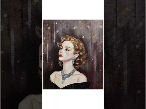 Elegant lady in acrylic Part-2 #instaart #viralshorts #art #painting #artoftheday #shorts #acrylic