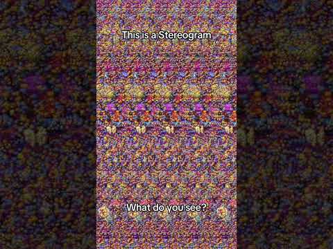This is a stereogram. What do you see 👀? #stereogram #stereo3d