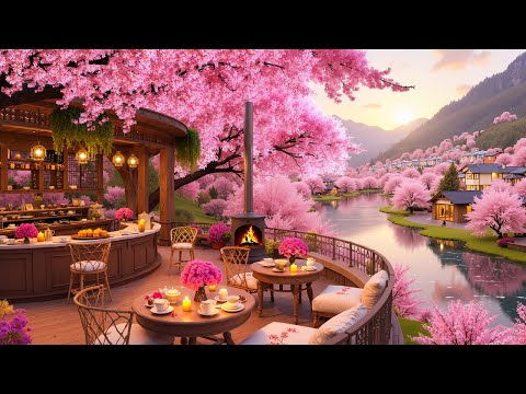 Mellow Spring Jazz ☕ Cozy Coffee Shop Vibes for Work & Study Sessions