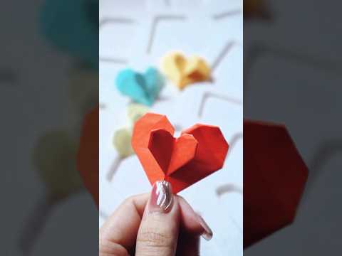 一分钟内学会双爱心折纸 “Double Heart Origami” #diy #love