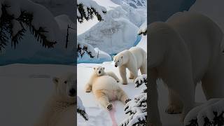 Rescue a pregnant polar bear #polarbearrescue #wildwonders #arcticwildlife #pregnantanimals