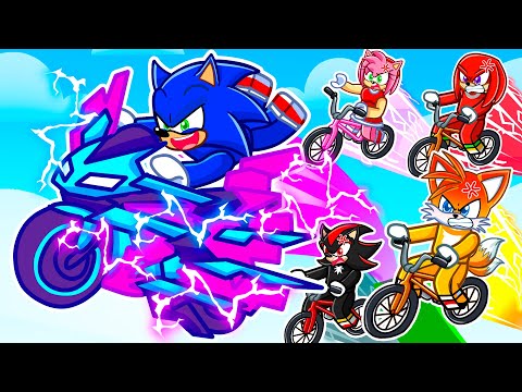 OP Speed Runner Vs Hunters In Bike Obby With MY FRIENDS...