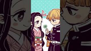 Zenitsu x Nezuko in different styles | Demon Slayer #demonslayer #shorts #zenitsuxnezuko