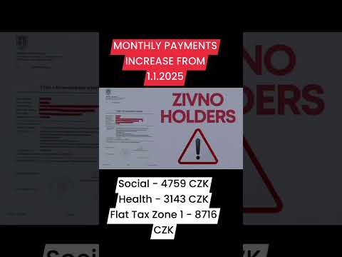 Monthly payments for zivno holders increasing from 1.1.2025!